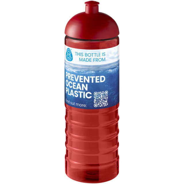 H2O Active® Eco Treble 750 ml Sportflasche mit Stülpdeckel - rot - Logo 1