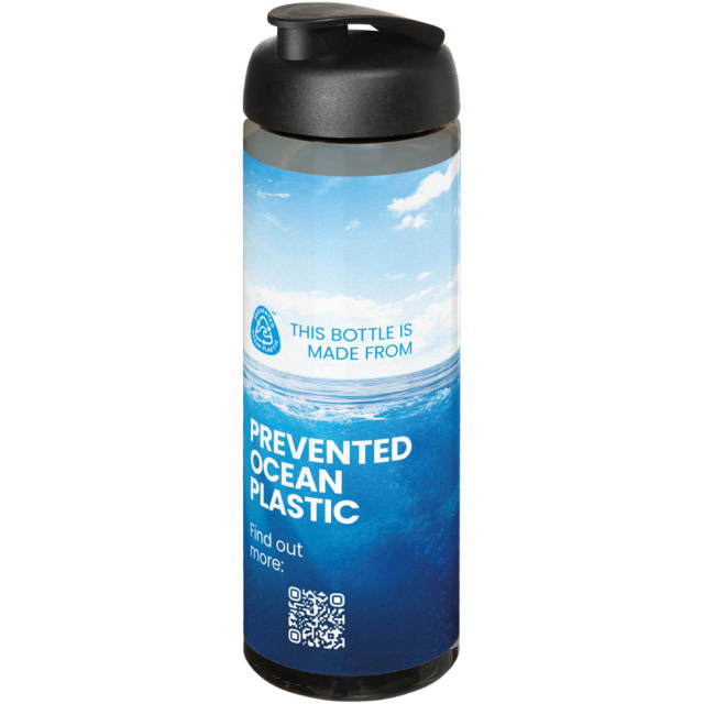 H2O Active® Eco Vibe 850 ml Sportflasche mit Klappdeckel - kohle - Logo 1