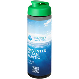 H2O Active® Eco Vibe 850 ml Sportflasche mit Klappdeckel - kohle - Logo 1