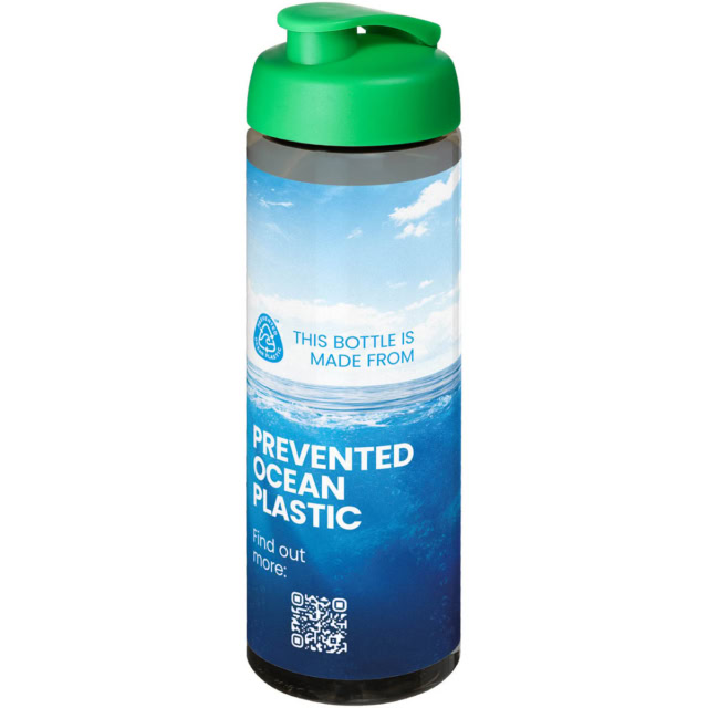 H2O Active® Eco Vibe 850 ml Sportflasche mit Klappdeckel - kohle - Logo 1