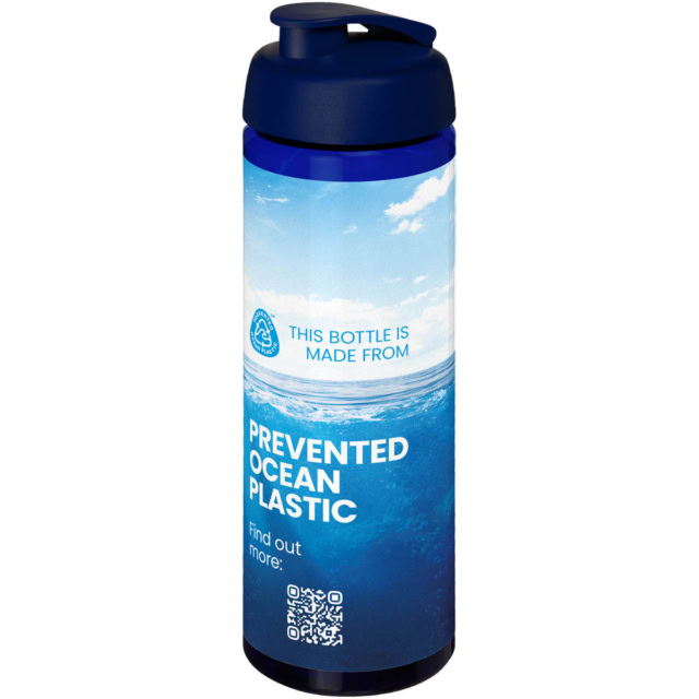 H2O Active® Eco Vibe 850 ml Sportflasche mit Klappdeckel - blau - Logo 1