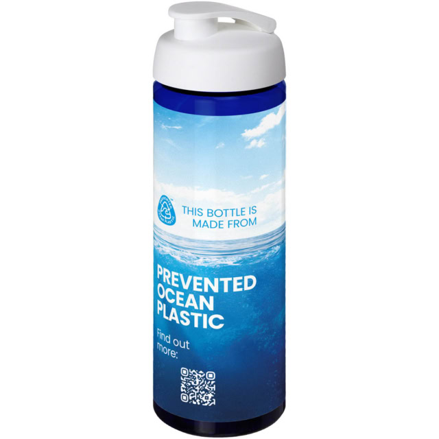 H2O Active® Eco Vibe 850 ml Sportflasche mit Klappdeckel - blau - Logo 1