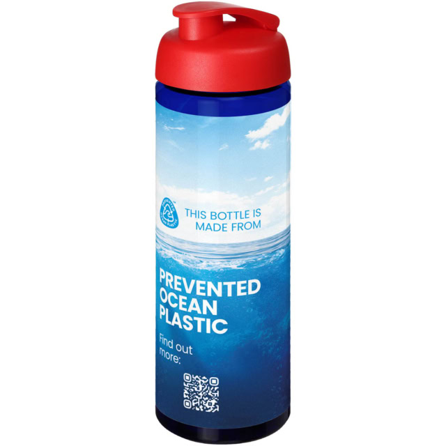 H2O Active® Eco Vibe 850 ml Sportflasche mit Klappdeckel - blau - Logo 1