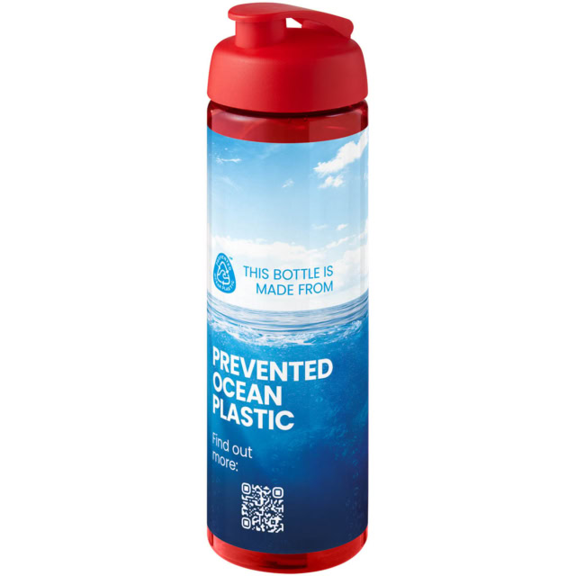 H2O Active® Eco Vibe 850 ml Sportflasche mit Klappdeckel - rot - Logo 1