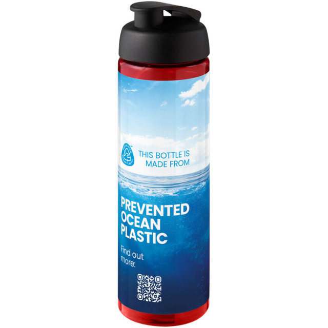 H2O Active® Eco Vibe 850 ml Sportflasche mit Klappdeckel - rot - Logo 1