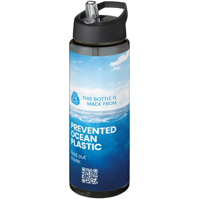 H2O Active® Eco Vibe 850 ml Sportflasche mit Ausgussdeckel - kohle - Logo 1