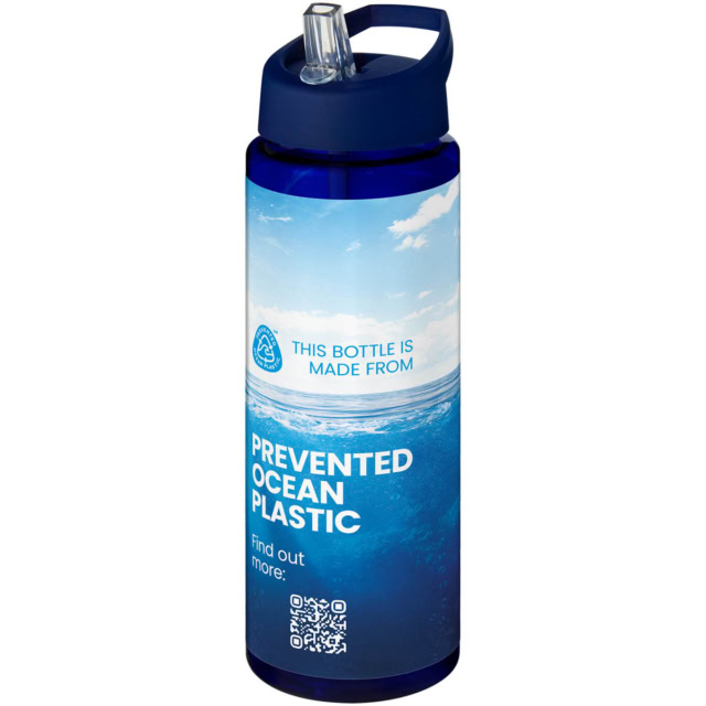 H2O Active® Eco Vibe 850 ml Sportflasche mit Ausgussdeckel - blau - Logo 1