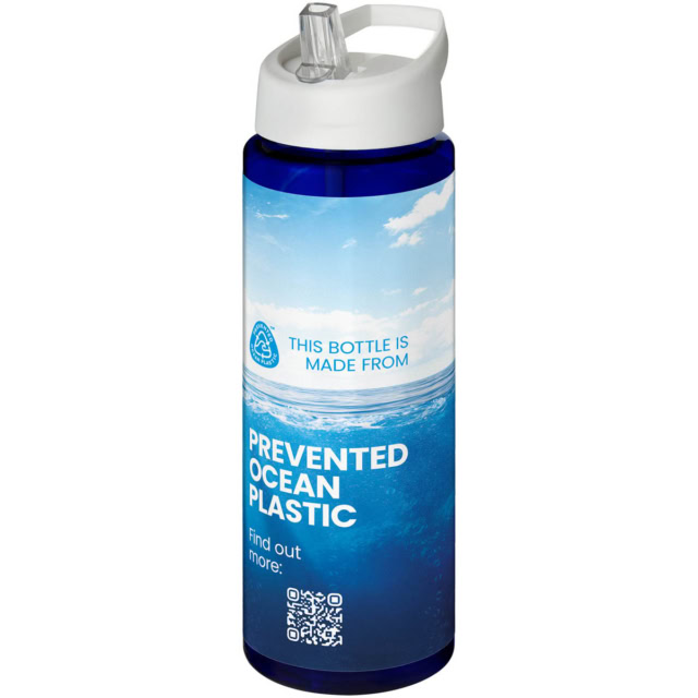 H2O Active® Eco Vibe 850 ml Sportflasche mit Ausgussdeckel - blau - Logo 1