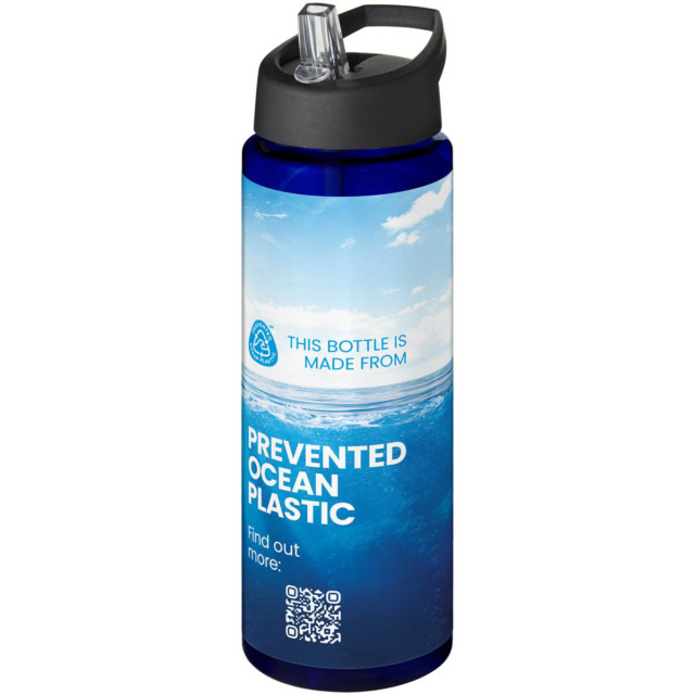 H2O Active® Eco Vibe 850 ml Sportflasche mit Ausgussdeckel - blau - Logo 1