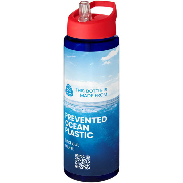 H2O Active® Eco Vibe 850 ml Sportflasche mit Ausgussdeckel - blau - Logo 1