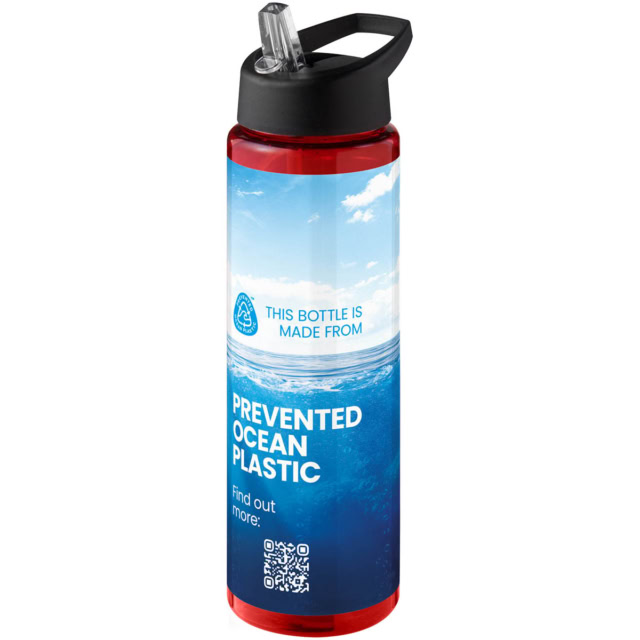 H2O Active® Eco Vibe 850 ml Sportflasche mit Ausgussdeckel - rot - Logo 1