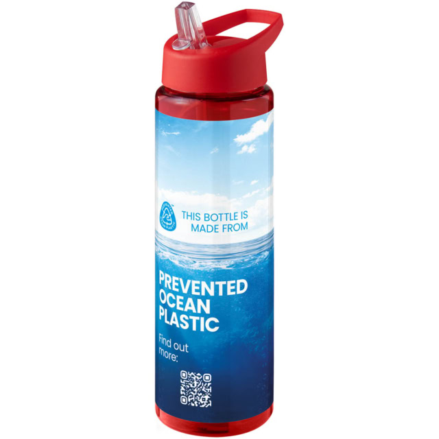 H2O Active® Eco Vibe 850 ml Sportflasche mit Ausgussdeckel - rot - Logo 1