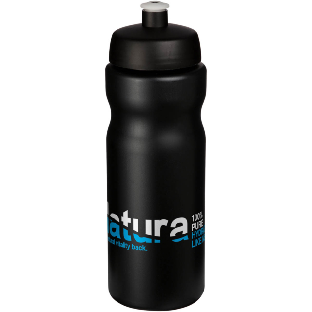 Baseline® Plus 650 ml Sportflasche - schwarz - Logo 1