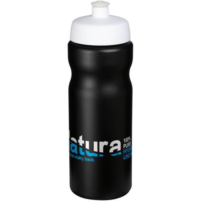 Baseline® Plus 650 ml Sportflasche - schwarz - Logo 1