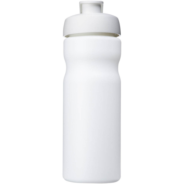 Baseline® Plus 650 ml Sportflasche mit Klappdeckel - weiss - Vorderseite