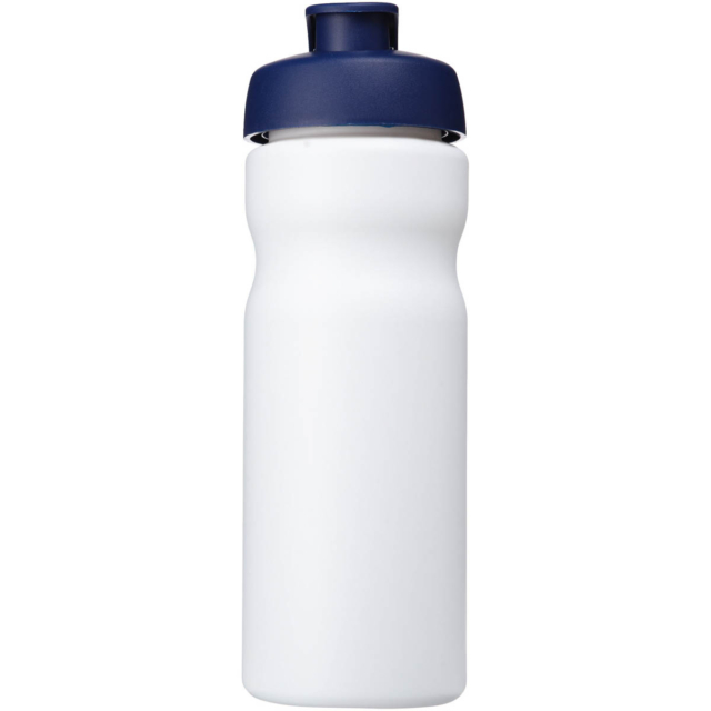 Baseline® Plus 650 ml Sportflasche mit Klappdeckel - weiss - Vorderseite