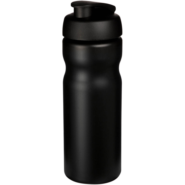 Baseline® Plus 650 ml Sportflasche mit Klappdeckel - schwarz - Hauptfoto