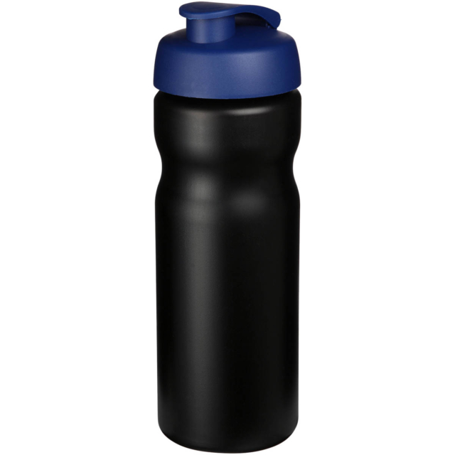 Baseline® Plus 650 ml Sportflasche mit Klappdeckel - schwarz - Hauptfoto