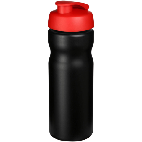 Baseline® Plus 650 ml Sportflasche mit Klappdeckel - schwarz - Hauptfoto