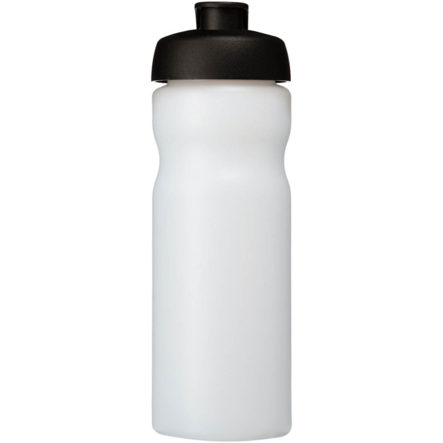 Baseline® Plus 650 ml Sportflasche mit Klappdeckel - transparent - Vorderseite