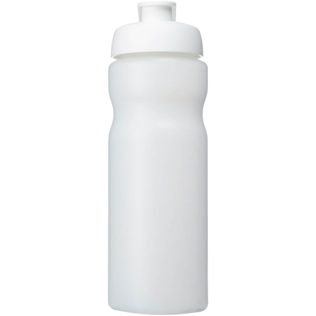 Baseline® Plus 650 ml Sportflasche mit Klappdeckel - transparent - Vorderseite