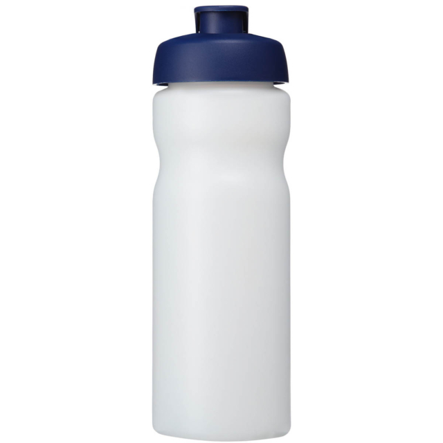 Baseline® Plus 650 ml Sportflasche mit Klappdeckel - transparent - Vorderseite