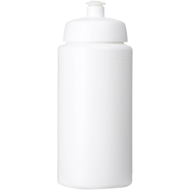 Baseline® Plus grip 500 ml Sportflasche mit Sportdeckel - weiss - Vorderseite