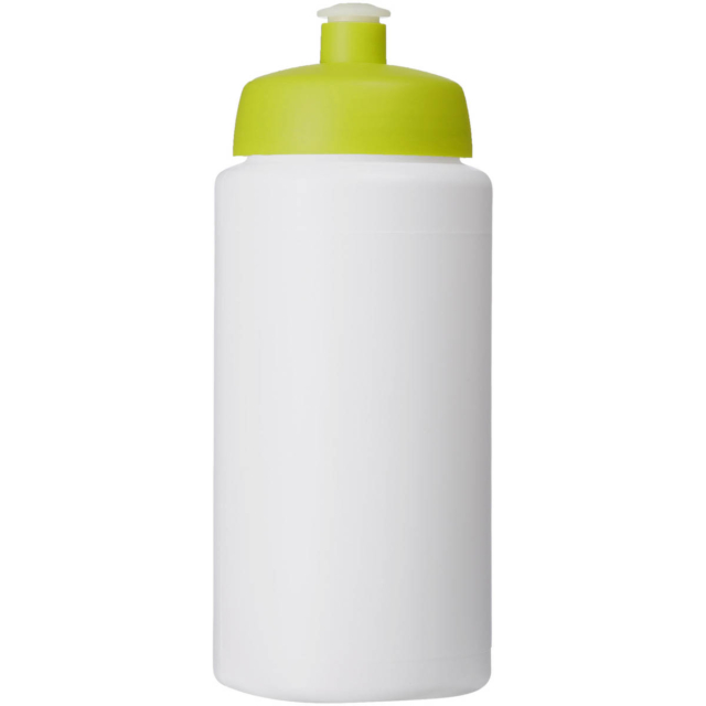 Baseline® Plus grip 500 ml Sportflasche mit Sportdeckel - weiss - Vorderseite