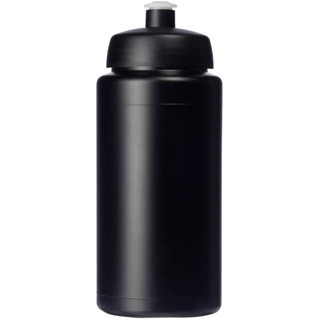 Baseline® Plus grip 500 ml Sportflasche mit Sportdeckel - schwarz - Vorderseite