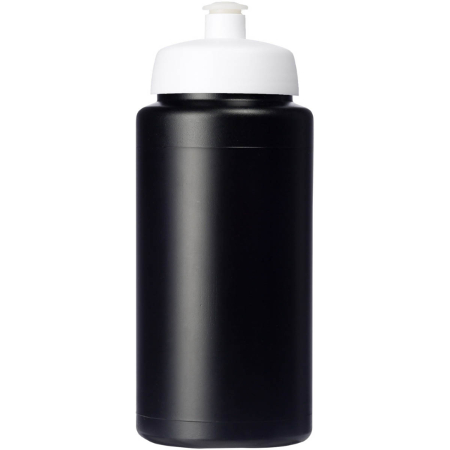 Baseline® Plus grip 500 ml Sportflasche mit Sportdeckel - schwarz - Vorderseite