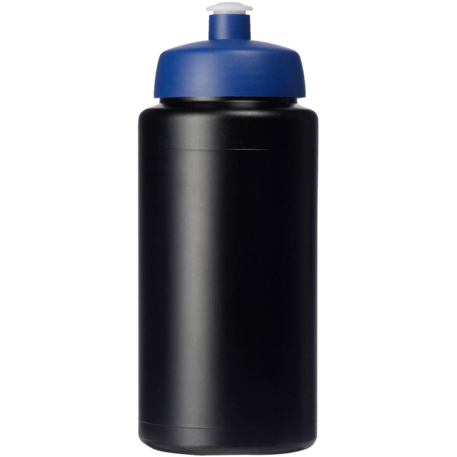 Baseline® Plus grip 500 ml Sportflasche mit Sportdeckel - schwarz - Vorderseite