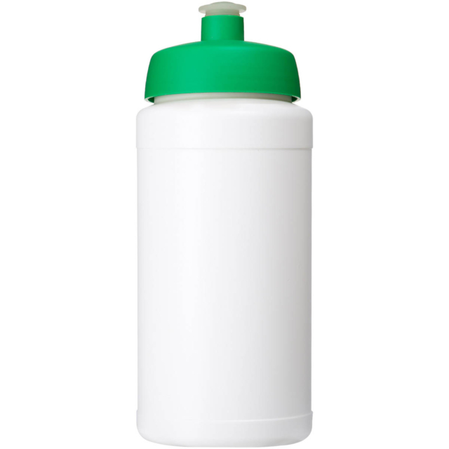 Baseline® Plus 500 ml Flasche mit Sportdeckel - weiss - Vorderseite