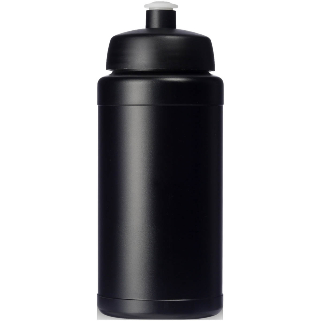 Baseline® Plus 500 ml Flasche mit Sportdeckel - schwarz - Vorderseite