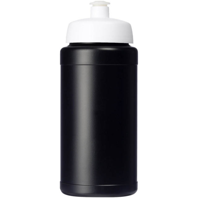 Baseline® Plus 500 ml Flasche mit Sportdeckel - schwarz - Vorderseite