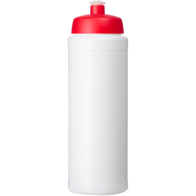 Baseline® Plus grip 750 ml Sportflasche mit Sportdeckel - weiss - Vorderseite