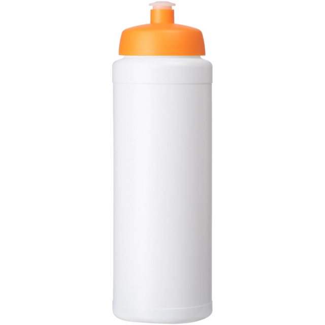 Baseline® Plus grip 750 ml Sportflasche mit Sportdeckel - weiss - Vorderseite