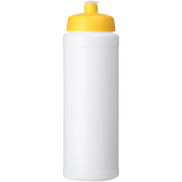 Baseline® Plus grip 750 ml Sportflasche mit Sportdeckel - weiss - Vorderseite