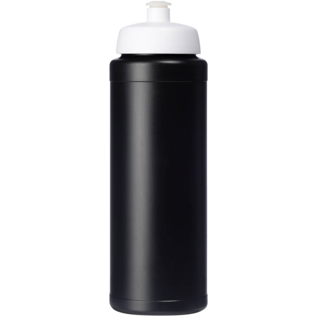 Baseline® Plus grip 750 ml Sportflasche mit Sportdeckel - schwarz - Vorderseite