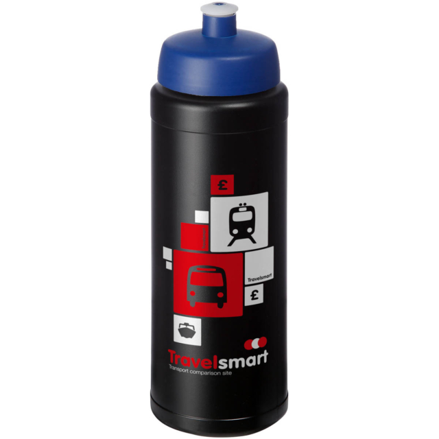 Baseline® Plus grip 750 ml Sportflasche mit Sportdeckel - schwarz - Logo 1