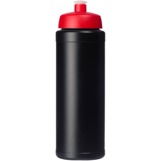 Baseline® Plus grip 750 ml Sportflasche mit Sportdeckel - schwarz - Vorderseite