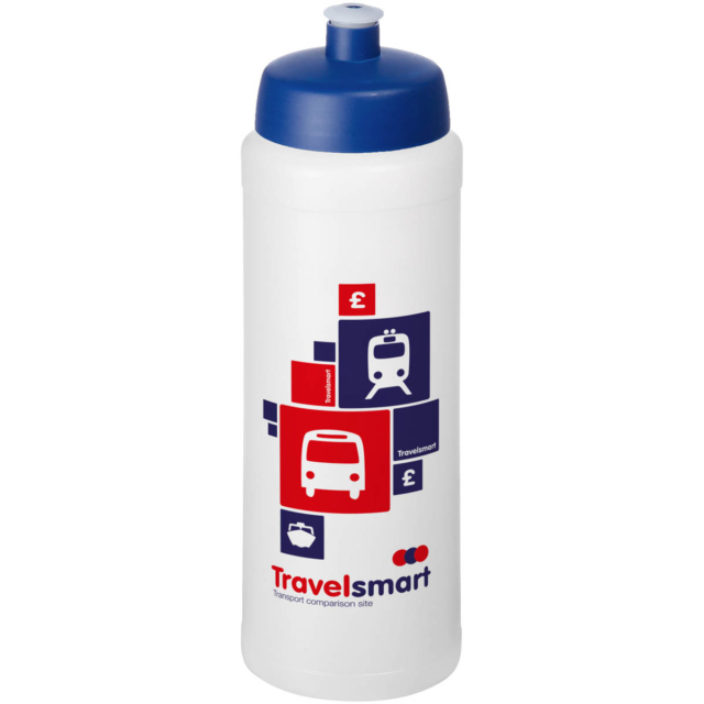 Baseline® Plus grip 750 ml Sportflasche mit Sportdeckel - transparent - Logo 1