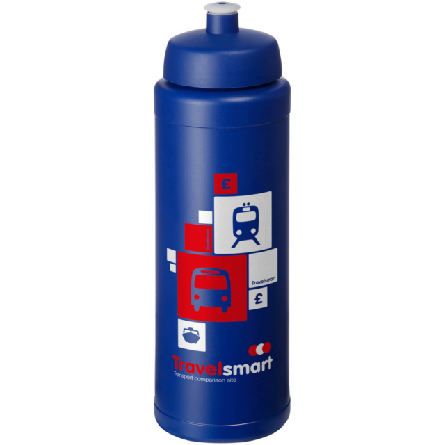 Baseline® Plus grip 750 ml Sportflasche mit Sportdeckel - blau - Logo 1