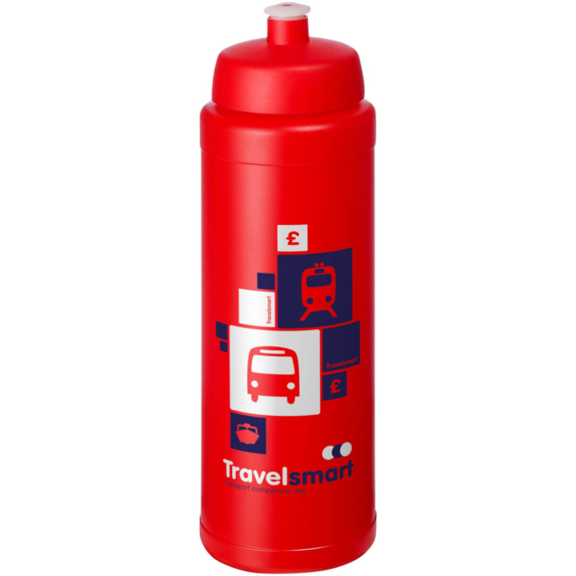 Baseline® Plus grip 750 ml Sportflasche mit Sportdeckel - rot - Logo 1