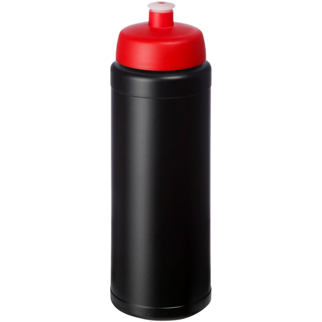 Baseline® Plus 750 ml Flasche mit Sportdeckel - schwarz - Vorderseite