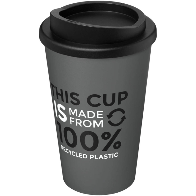 Americano® recycelter isolierter 350 ml Becher - grau - Logo 1