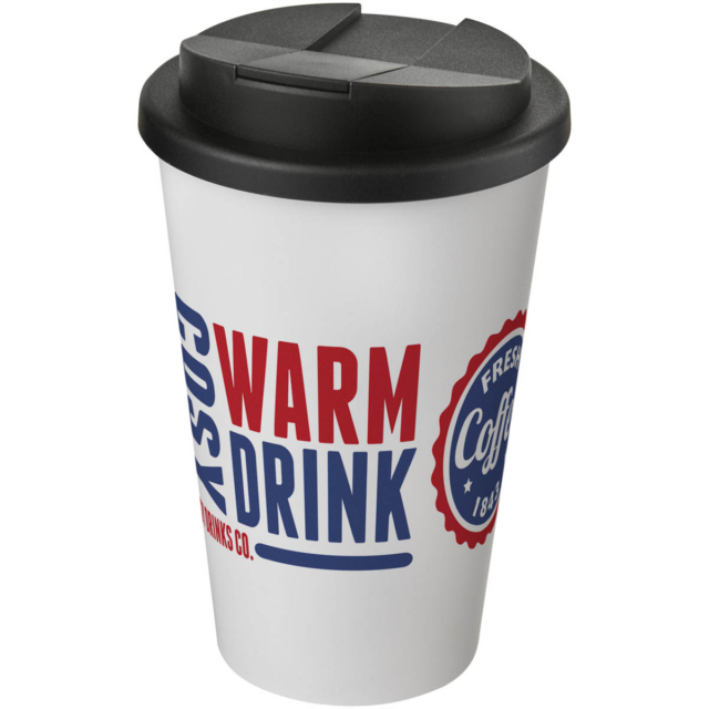 Americano® 350 ml Isolierbecher mit auslaufsicherem Schraubverschluss - weiss - Logo 1