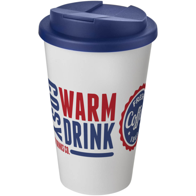 Americano® 350 ml Isolierbecher mit auslaufsicherem Schraubverschluss - weiss - Logo 1