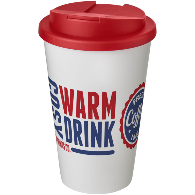 Americano® 350 ml Isolierbecher mit auslaufsicherem Schraubverschluss - weiss - Logo 1