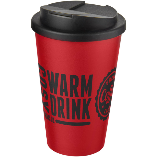 Americano® 350 ml Isolierbecher mit auslaufsicherem Schraubverschluss - rot - Logo 1