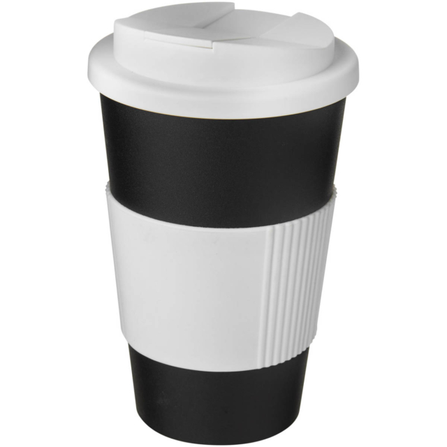 Americano® 350 ml Isolierbecher mit Schutzring & auslaufsicherem Schraubverschluss - schwarz - Hauptfoto